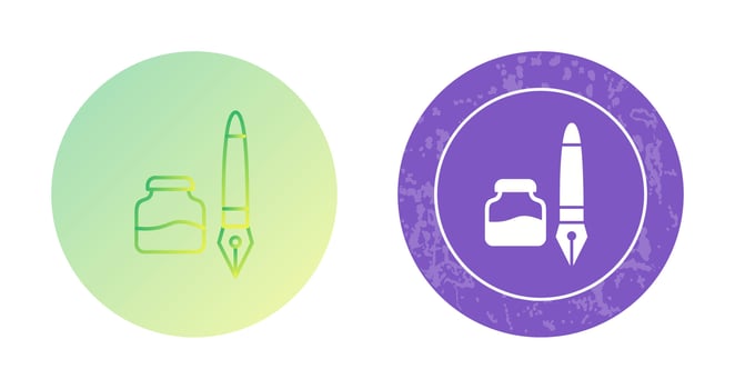 Ink and Pen Vector Icon