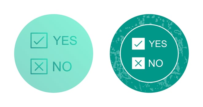 Yes No Option Vector Icon
