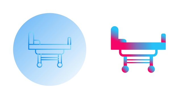 Hospital Bed Vector Icon