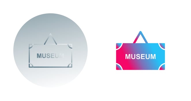 Museum Tag Vector Icon