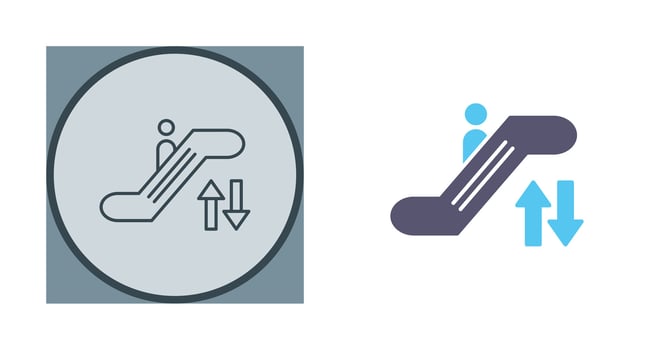 Escalator Vector Icon