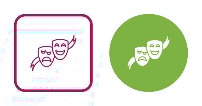 Theater Masks Vector Icon