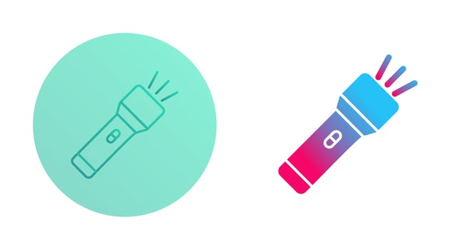 Flashlight Vector Icon