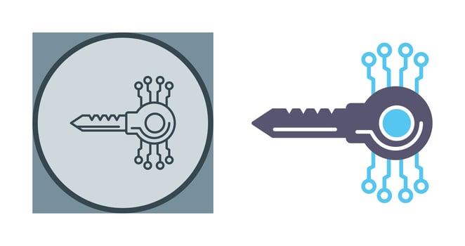 Key Code Vector Icon