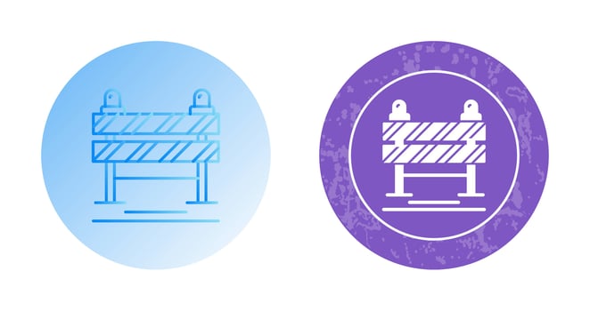 Road Blockade Vector Icon