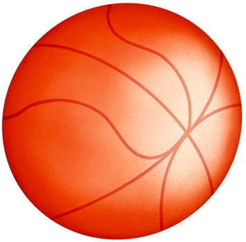 A basketball ball is a type of sports equipment. png