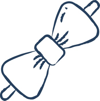 Bowtie hand drawn vector illustration