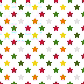 Multicolor Star seamlesss pattern,Christmas design vector illustration.