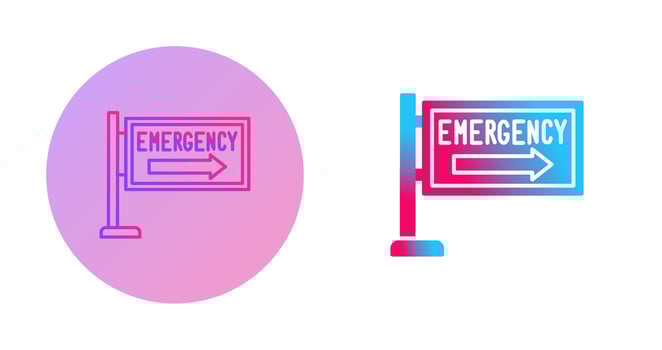 Emergency Sign Vector Icon
