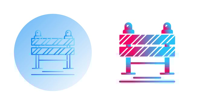 Road Blockade Vector Icon