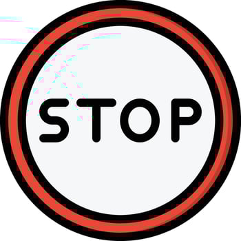 Stop Vector Icon Design Illustration