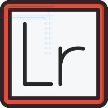 Lightroom Vector Icon Design Illustration