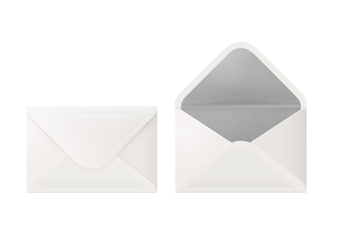 White and gray envelope by environmental materials for postage mail png