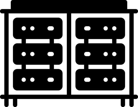 solid icon for server vector