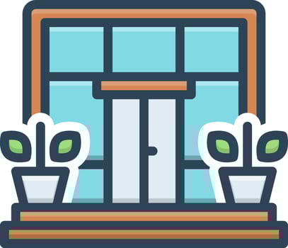 color icon for entrance vector
