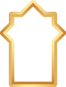 Ramadan golden frame shape. Door and window arch with Islamic design. Muslim oriental gate. Indian vintage arc with traditional ornament. Architecture element and sticker. png