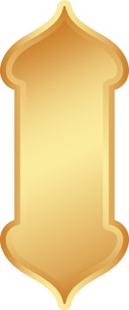Ramadan golden frame. Islamic window shape. Arabic arch. Muslim vintage border for design. Indian decoration in oriental style. png