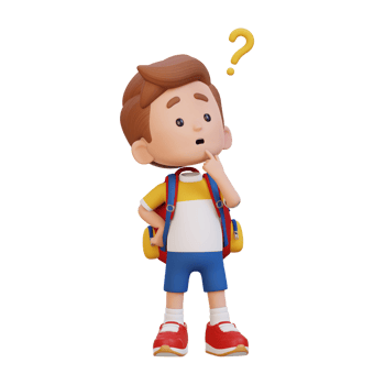 3D cute kid thinking clueless png