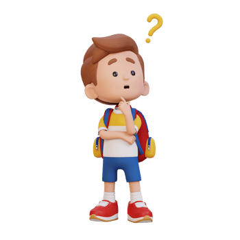 3D cute kid thinking clueless png