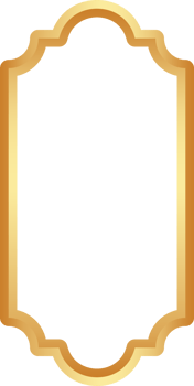 Golden Ramadan frame. Islamic window shapes with ornament. Muslim vintage border. Indian decoration for banner in oriental style. png