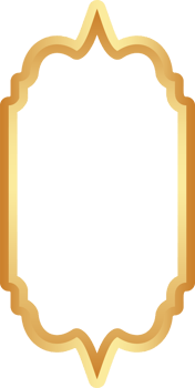 Golden Ramadan frame. Islamic window shapes with ornament. Muslim vintage border. Indian decoration for banner in oriental style. png