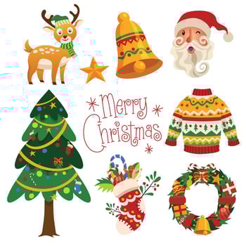 Set of Christmas Symbol Collection vector