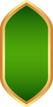 Ramadan golden frame. Islamic window shape. Arabic arch. Muslim vintage border for design with green background. Indian decoration in oriental style. png