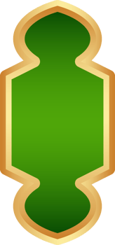 Ramadan golden frame. Islamic window shape. Arabic arch. Muslim vintage border for design with green background. Indian decoration in oriental style. png