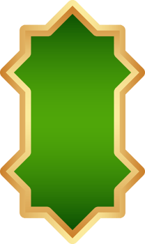 Ramadan golden frame. Islamic window shape. Arabic arch. Muslim vintage border for design with green background. Indian decoration in oriental style. png