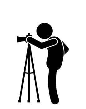 vector illustration of photographer taking photos, photography