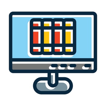 Online Library Vector Thick Line Filled Dark Colors