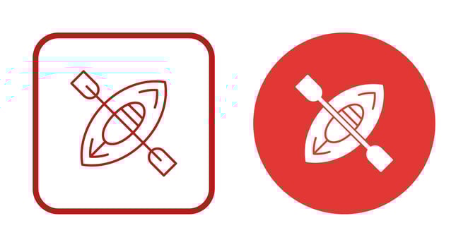 Kayak Vector Icon