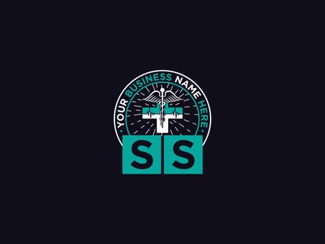 Medical Ss Logo Art, Minimalist SS Luxury Doctors Logo Icon Vector