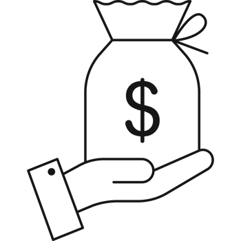 Moneybag Icon Outline PNG Transparent Background