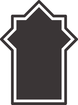 Ramadan frame shape. Door and window arch with Islamic design. Muslim oriental gate. Indian vintage arc with traditional ornament. Architecture element and sticker png