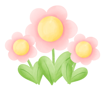 Watercolor flower blooms pastel illustration png