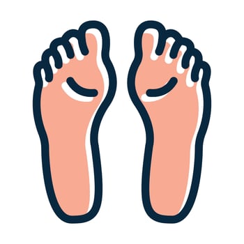 Soles Vector Thick Line Filled Dark Colors