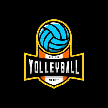 VOLLEYBALL SHIELD LOGO vector