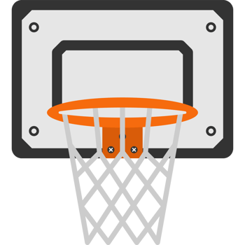 Basketball Hoop Illustration PNG Transparent Background