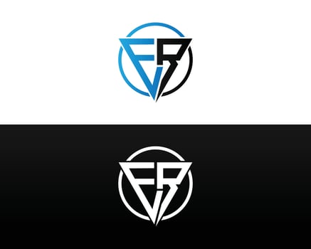 Letter ER triangle logo icon design vector template.