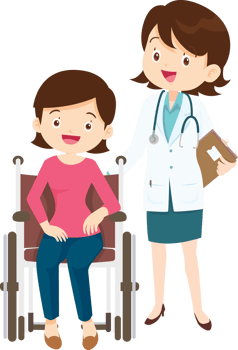 Wheelchair people for elderly and handicapped patients png