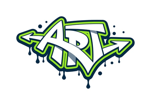 ART graffiti, street art and urban style lettering vector