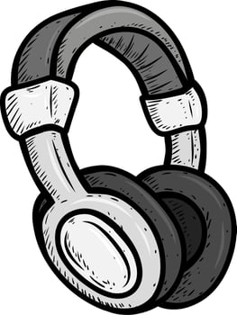 headphones isolated on white vector