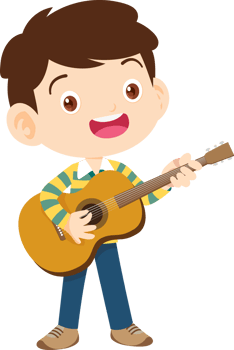 musical kid children playing music instrument png
