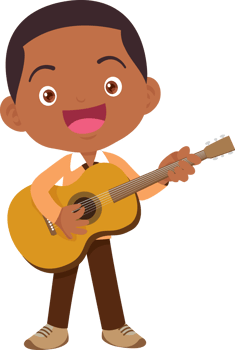 musical kid children playing music instrument png