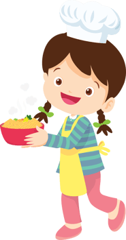 Cooking children girl Little kid making delicious food professional chef png