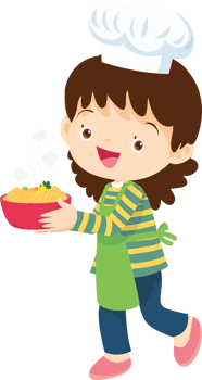 Cooking children girl Little kid making delicious food professional chef png