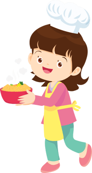 Cooking children girl Little kid making delicious food professional chef png