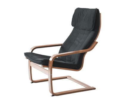 Modern Armchair Sofa on Isolated Transparent Background, png