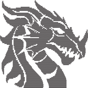 Knitted dragon background png